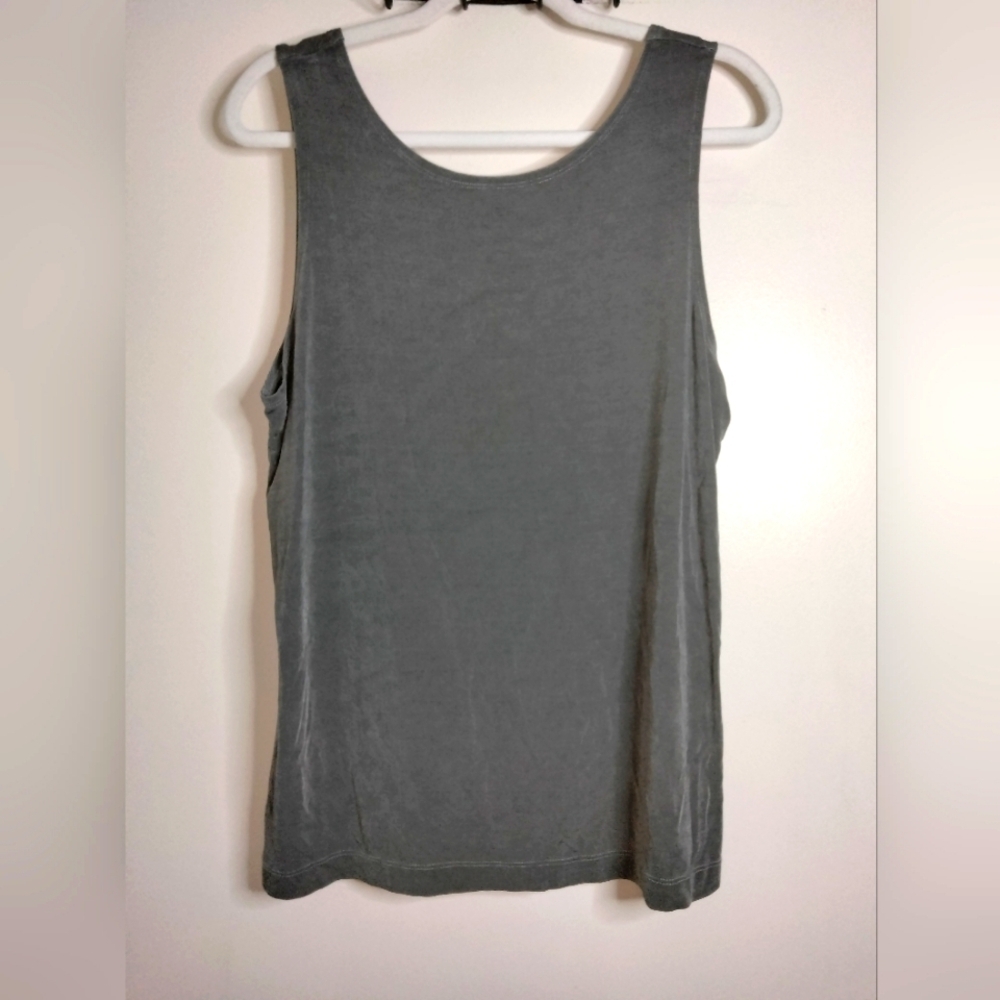 Chico's Travelers (Size 3/XL/16) Gray Stretch Sleeveless Basic Layer Tank Blouse